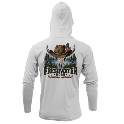 Freshwater Born- Hooked on America Boy's Long Sleeve UPF 50+ Dry-Fit Hoodie
