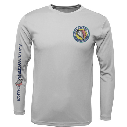 Long Island, NY Geography Men's Long Sleeve UPF 50+ Dry-Fit Shirt