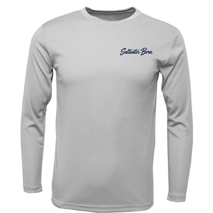 Long Island, NY Saltwater Born Sportfish Men's Long Sleeve UPF 50+ Dry-Fit Shirt