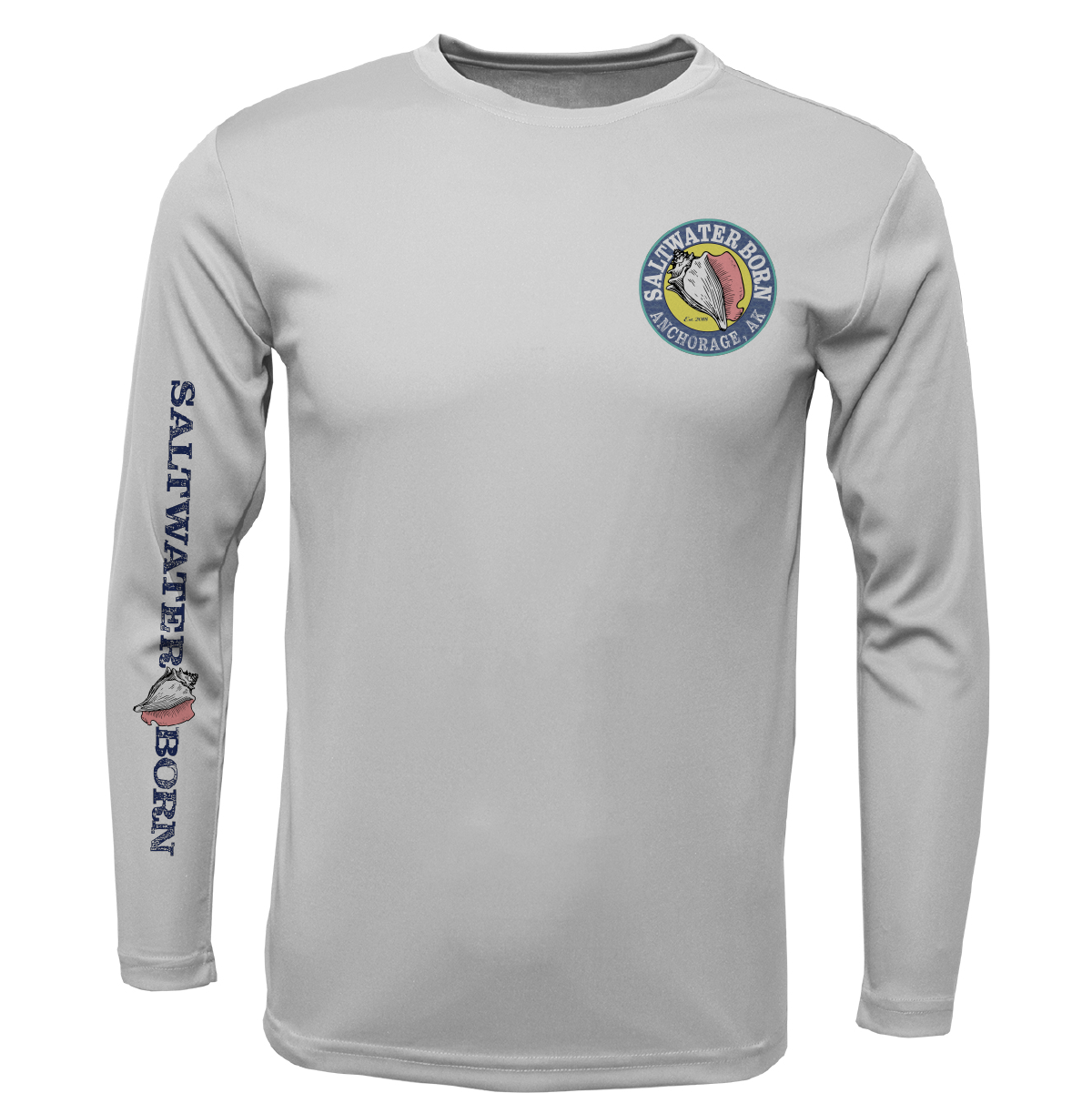 Anchorage, AK Angler Men's Long Sleeve UPF 50+ Dry-Fit Shirt