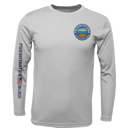 Freshwater Born- Fish, Hunt, Explore, Unwind Boy's UPF 50+ Dry-Fit Shirt