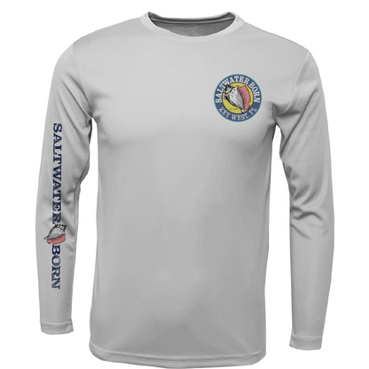 Key West, FL Sunken Pirate Ship Men's Long Sleeve UPF 50+ Dry-Fit Shirt