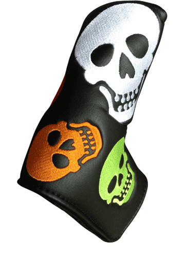 Rainbow Skulls Embroidered Blade Putter Cover by ReadyGOLF