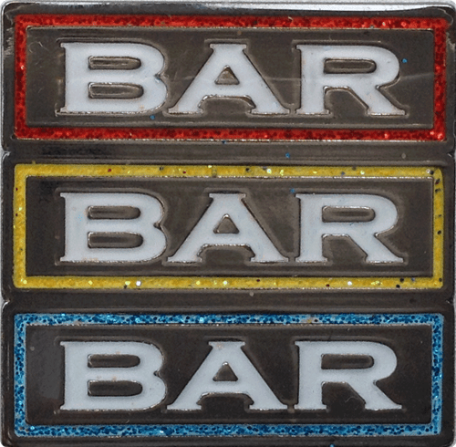 Slot Machine BAR BAR BAR Glitter Ball Marker & Hat Clip by ReadyGOLF