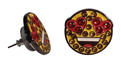 ReadyGolf: Emoji Smiling Face With Heart-Eyes Ball Marker Earrings