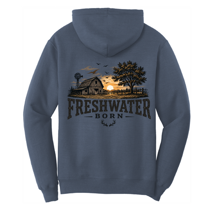 Freshwater Born- Heartland Heritage Men's Cotton Hoodie