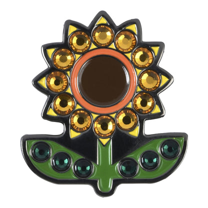 Sunflower Ball Marker & Hat Clip with Crystals by ReadyGOLF