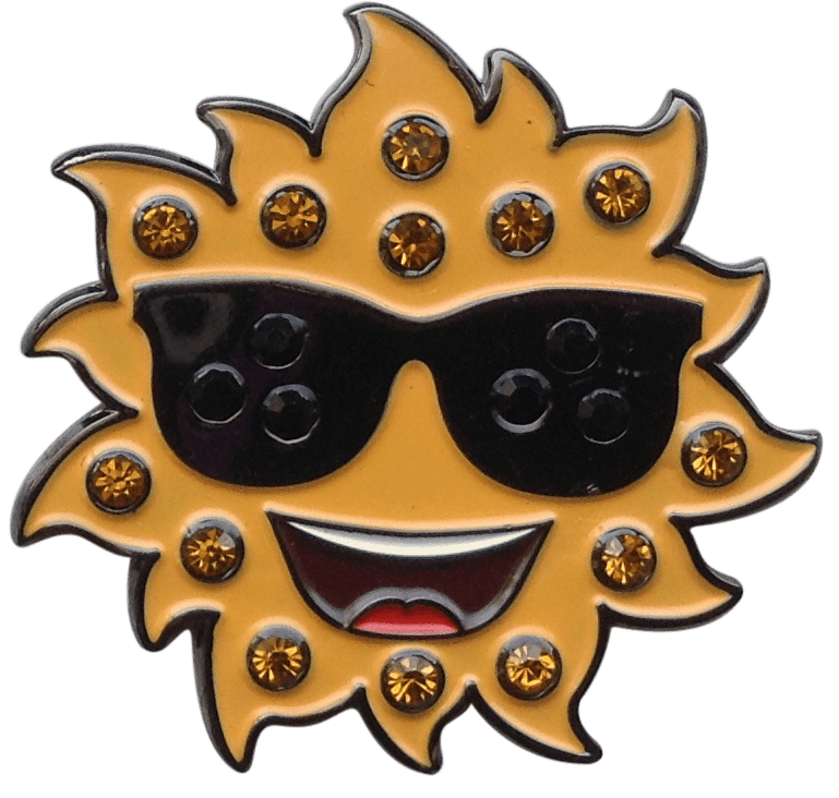 Sunglasses Ball Marker & Hat Clip with Crystals by ReadyGOLF