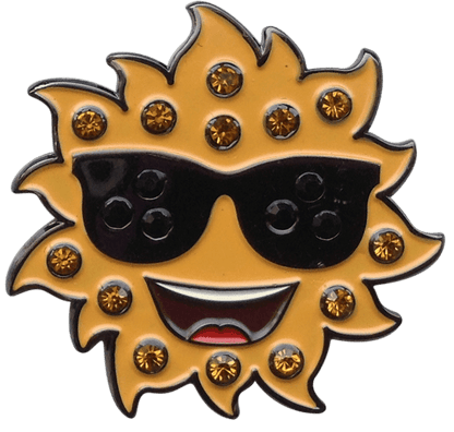 Sunglasses Ball Marker & Hat Clip with Crystals by ReadyGOLF