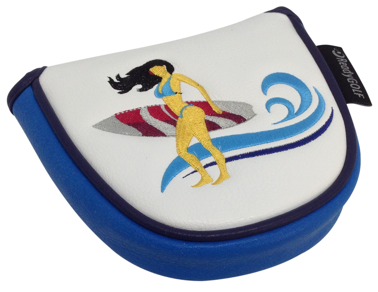 Surfer Girl Embroidered Mallet Putter Cover by ReadyGOLF