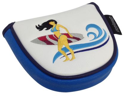 Surfer Girl Embroidered Mallet Putter Cover by ReadyGOLF