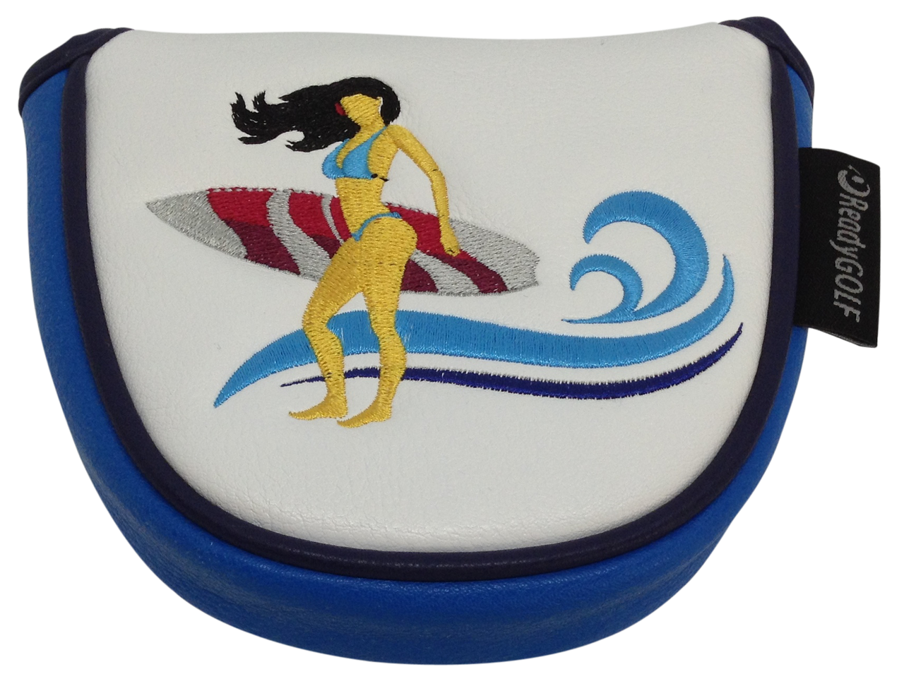 Surfer Girl Embroidered Mallet Putter Cover by ReadyGOLF