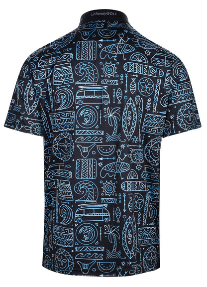 Surf's Up Mens Golf Polo Shirt by ReadyGOLF