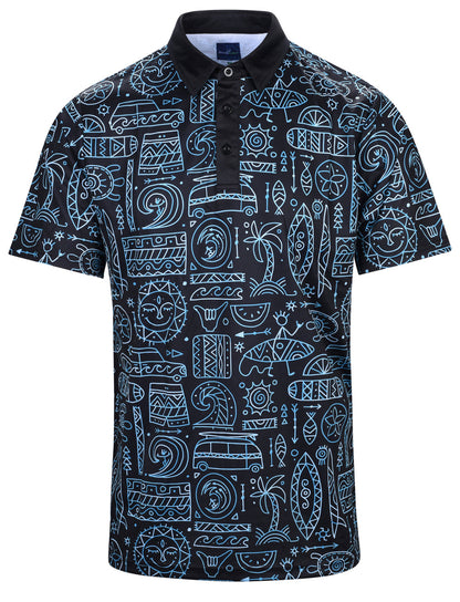 Surf's Up Mens Golf Polo Shirt by ReadyGOLF