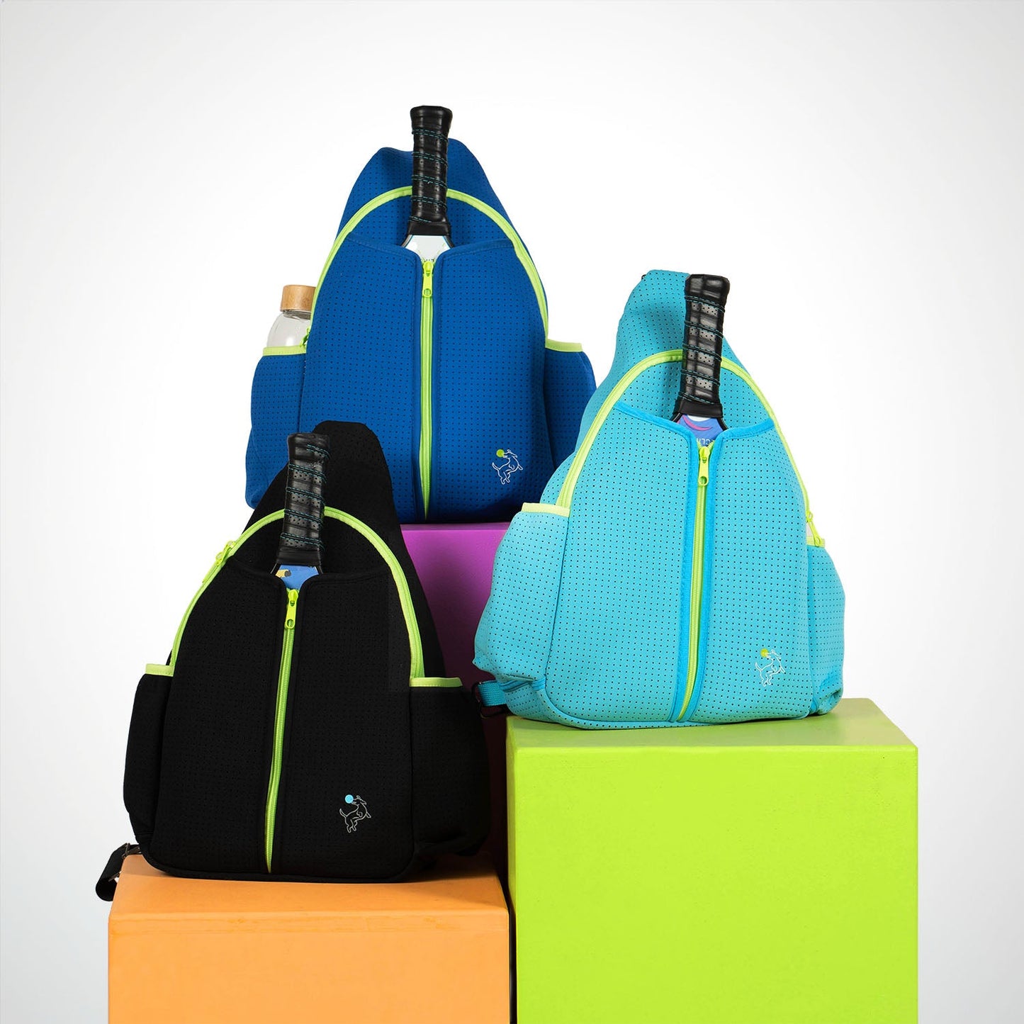 Pickleball Sling Bag - Black (Personalization Available)
