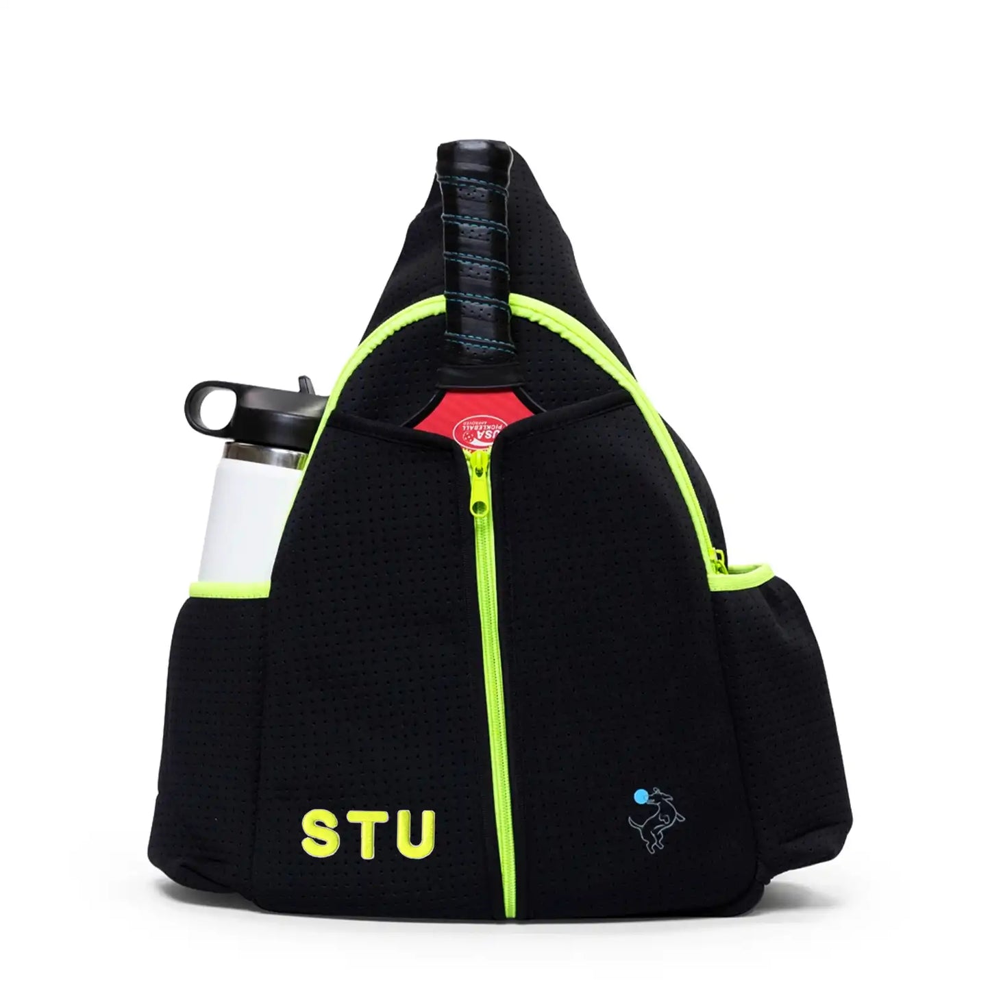Pickleball Sling Bag - Black (Personalization Available)