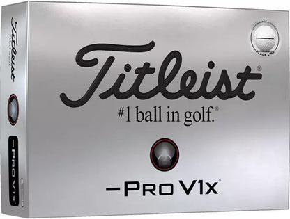 Titleist 2025 Pro V1x Left Dash Performance Alignment Black Golf Balls