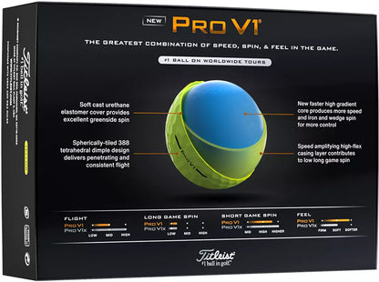 Titleist 2025 Pro V1 Yellow Golf Balls