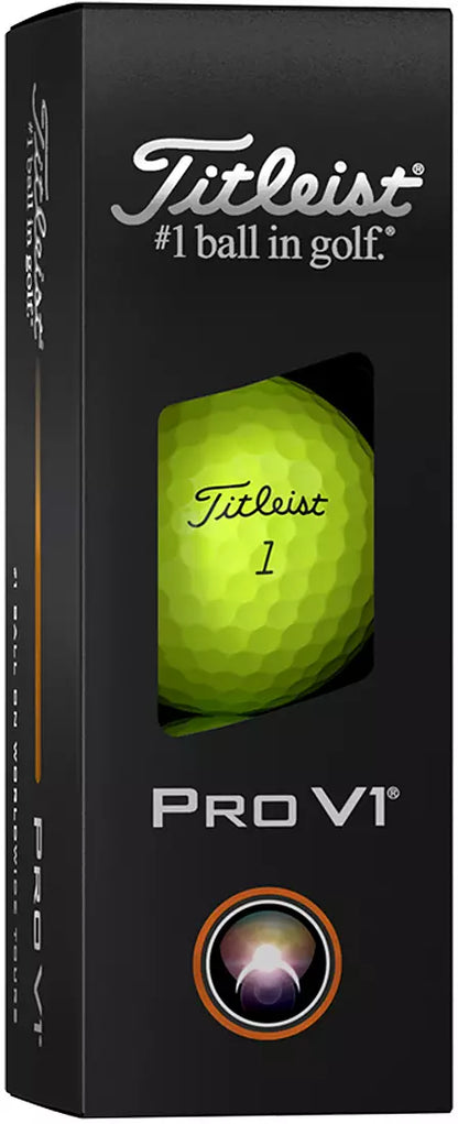 Titleist 2025 Pro V1 Yellow Golf Balls