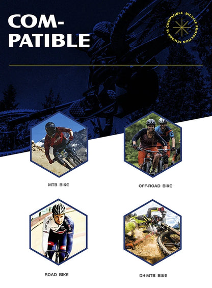 Enlee 3D Bicycle Sticker MtTB PVC Anti-Scratch Waterproof No Yellowing Protective Film Bicycle Frame Protector Accessories TM01