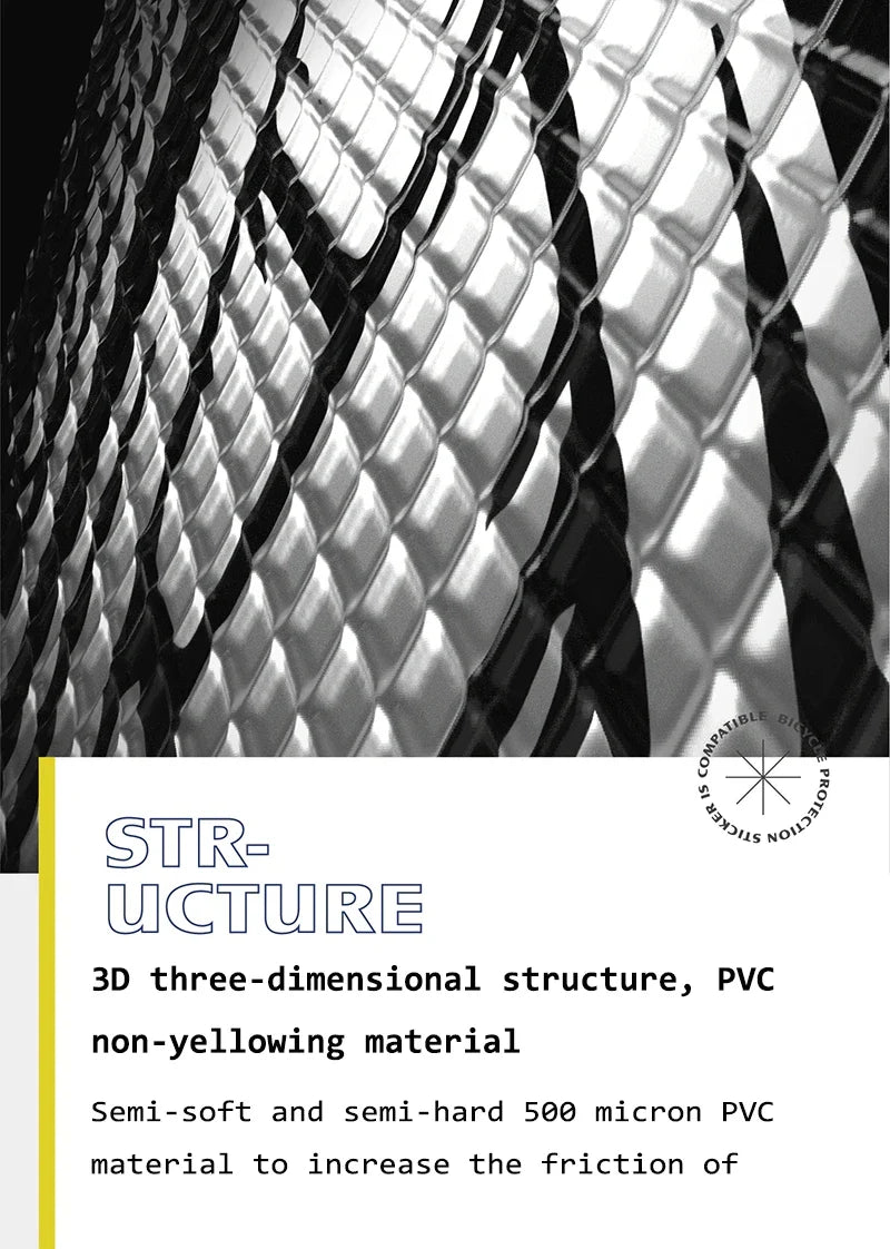 Enlee 3D Bicycle Sticker MtTB PVC Anti-Scratch Waterproof No Yellowing Protective Film Bicycle Frame Protector Accessories TM01