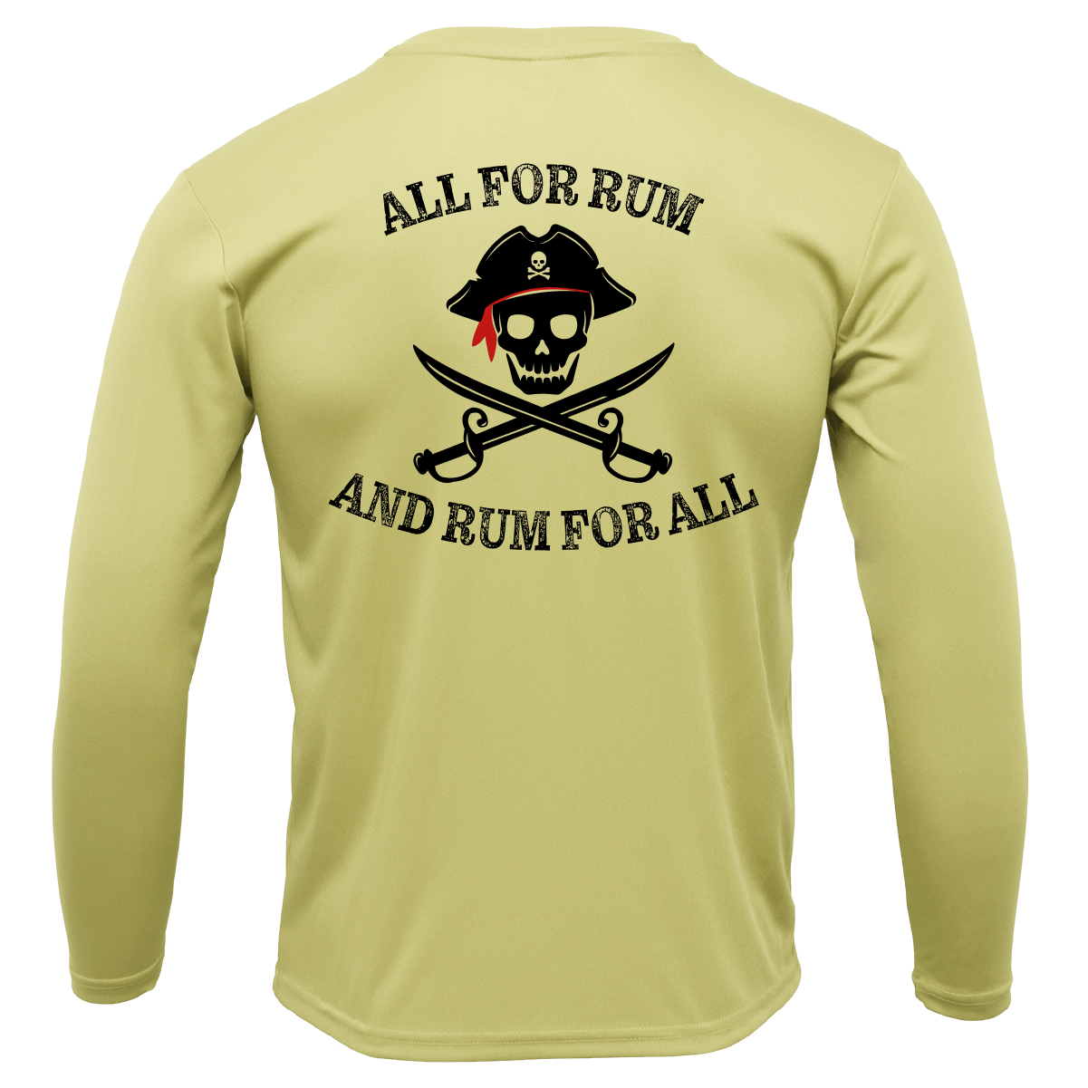 Michigan Freshwater Born "All For Rum and Rum For All" Men's Long Sleeve UPF 50+ Dry-Fit Shirt