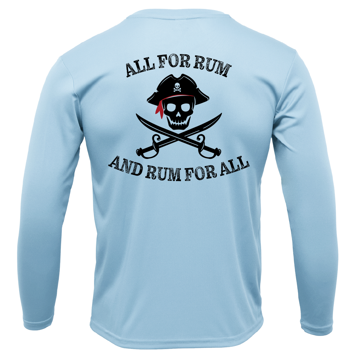 Michigan Freshwater Born "All For Rum and Rum For All" Men's Long Sleeve UPF 50+ Dry-Fit Shirt