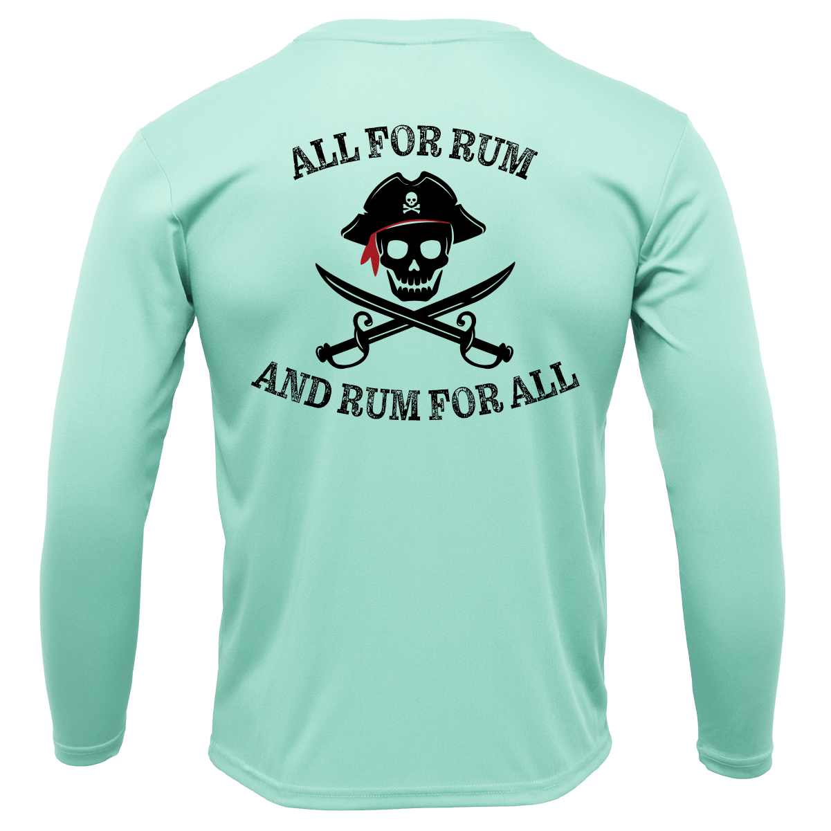 Texas Freshwater Born "All For Rum and Rum For All" Girl's Long Sleeve UPF 50+ Dry-Fit Shirt