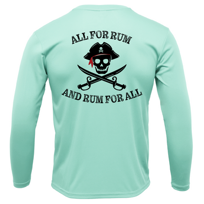 Florida Freshwater Born "All For Rum and Rum For All" Men's Long Sleeve UPF 50+ Dry-Fit Shirt