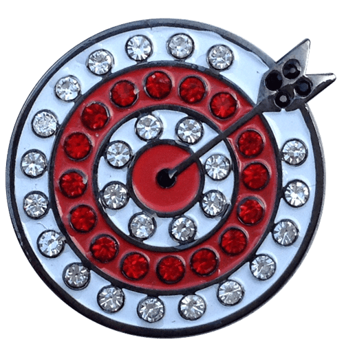 Archery Target Crystal Ball Marker & Hat Clip by ReadyGOLF