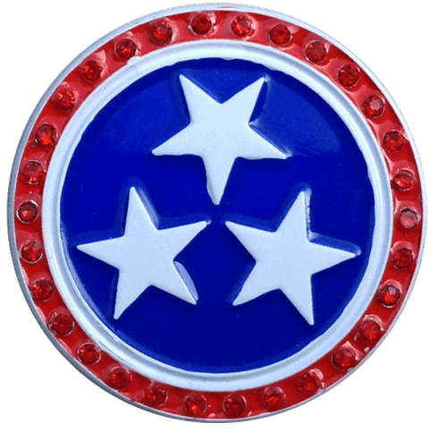 Tennessee Flag Crystal Ball Marker &amp; Hat Clip by ReadyGOLF