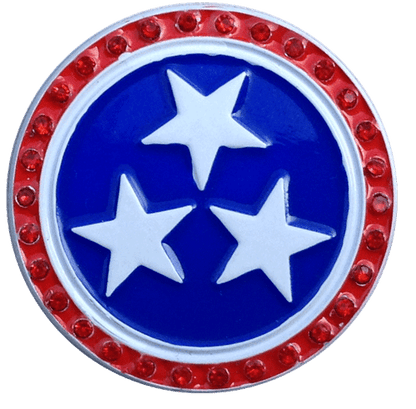 Tennessee Flag Crystal Ball Marker &amp; Hat Clip by ReadyGOLF