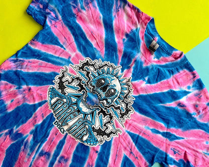 Rare Air Discs Glow Tie-Dye Shirt - RAD Skull