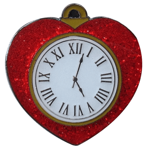 Tin Man's Heart Glitter Ball Marker & Hat Clip by ReadyGOLF