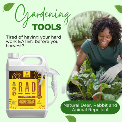 R.A.D.; Rabbit, Animal, Deer Repellent Gallon + Concentrate Bundle