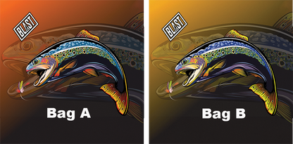 Blast Logo- Rainbow Trout Fishing Cornhole Boards