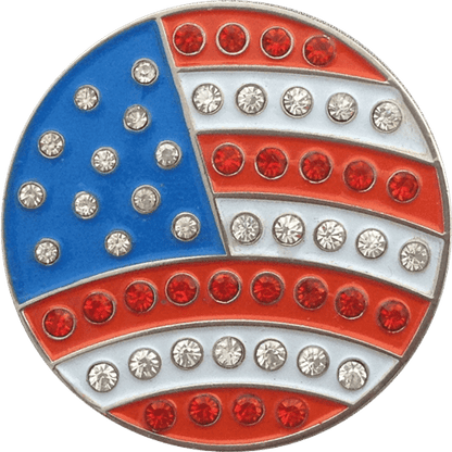 USA Flag Crystal Ball Marker & Hat Clip by ReadyGOLF