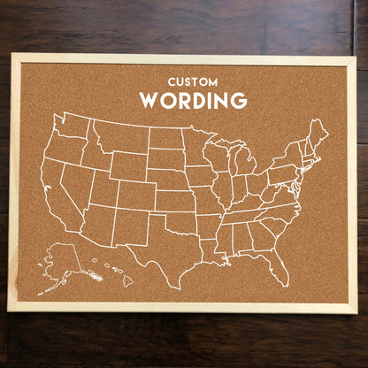 Disc Golf Pins Cork Board - ALL 50 STATE PINS INCLUDED
