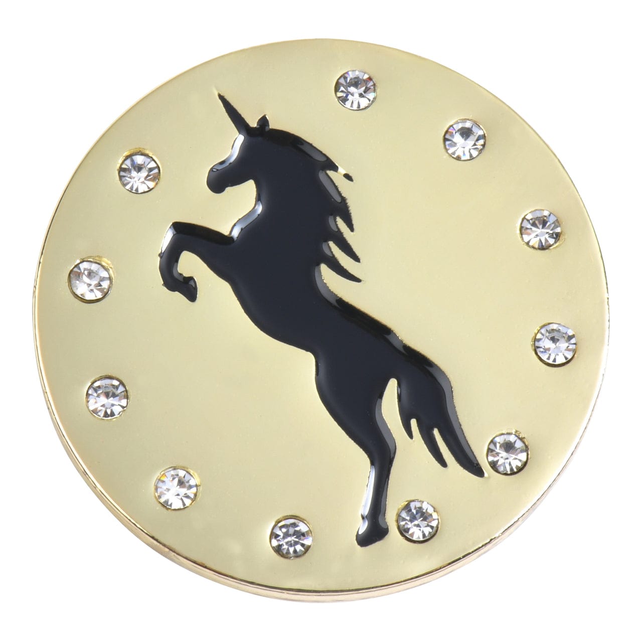 Unicorn Silhouette Ball Marker & Hat Clip with Crystals by readyGOLF