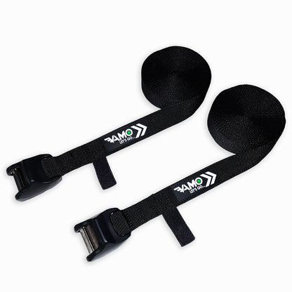 Basic 15' & 10' Tie Down Straps with Silicone Buckle Covers