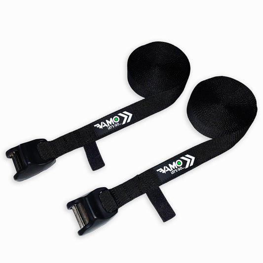 Basic 15' & 10' Tie Down Straps with Silicone Buckle Covers