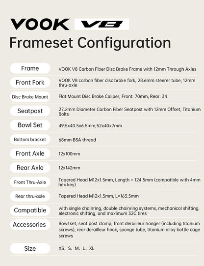 VOOK V8 Carbon Fiber Frame