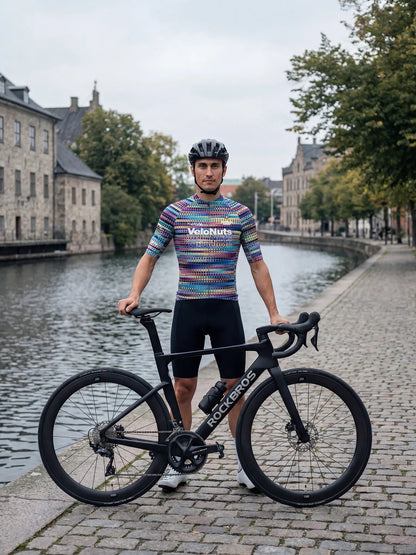 Men's Cycling Jersey Retro Signal