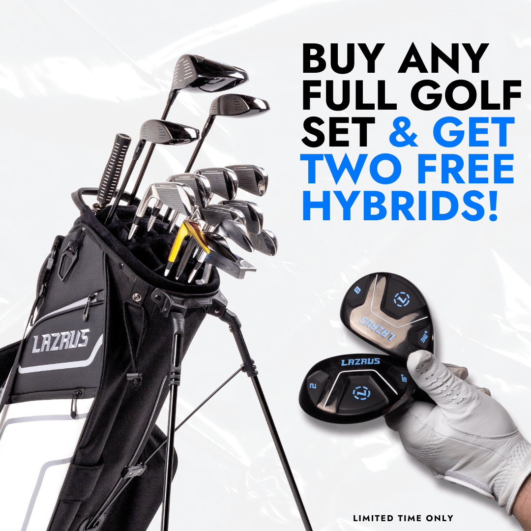 Lazrus Golf 13 pc Set - LAZ2 Driver, 3 Wedges Set, Irons (4-PW), Putter & Bag (optional)