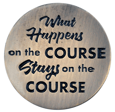 What Happens on the Course, Stays on the Course Ball Marker & Hat Clip