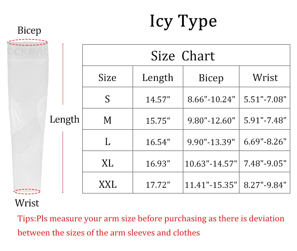 ROCKBROS Sun Protection Arm Sleeves Cooling for Running Golf Fishing Cycling