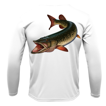 Florida Freshwater Born Pike Men's Long Sleeve UPF 50+ Dry-Fit Shirt