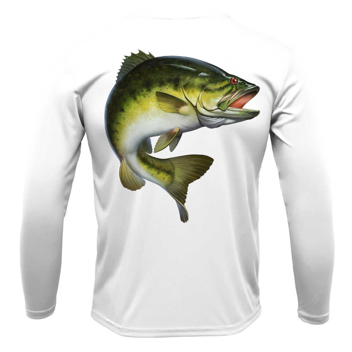 Florida Freshwater Born Largemouth Bass Boy's Long Sleeve UPF 50+ Dry-Fit Shirt