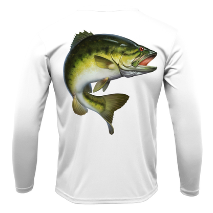 Florida Freshwater Born Largemouth Bass Men's Long Sleeve UPF 50+ Dry-Fit Shirt
