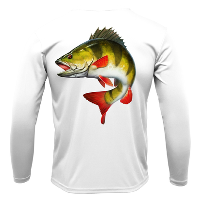 Michigan Freshwater Born Perch Men's Long Sleeve UPF 50+ Dry-Fit Shirt